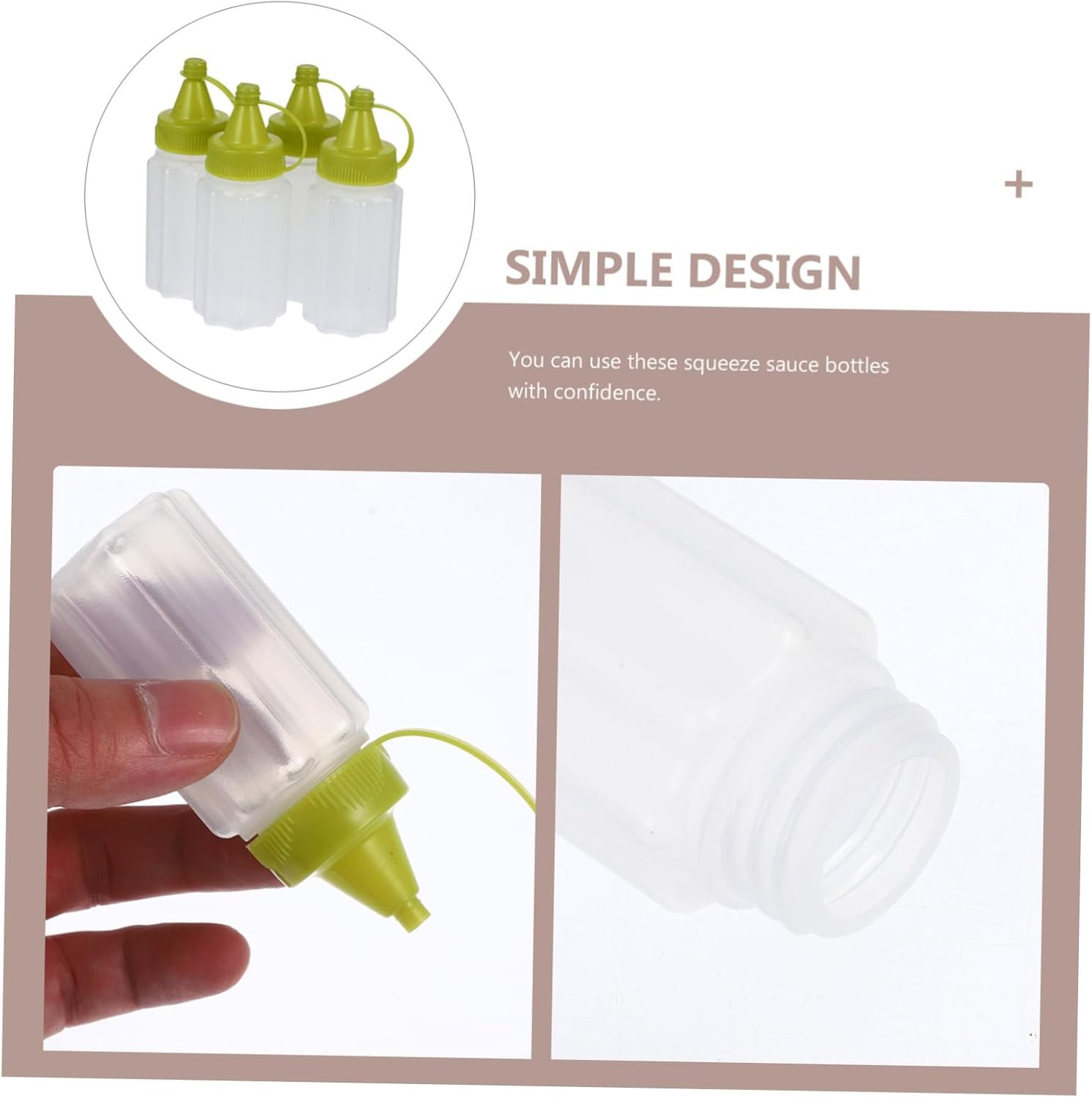 4pcs Squeeze Bottles for Condiments and Sauces 24oz BPA Free