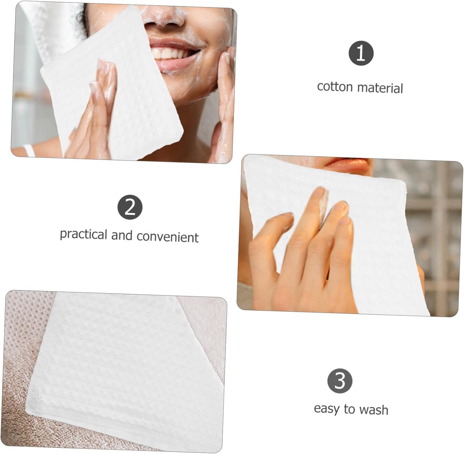 4-Pack Washcloth Set Soft Gently Washed Daily Use