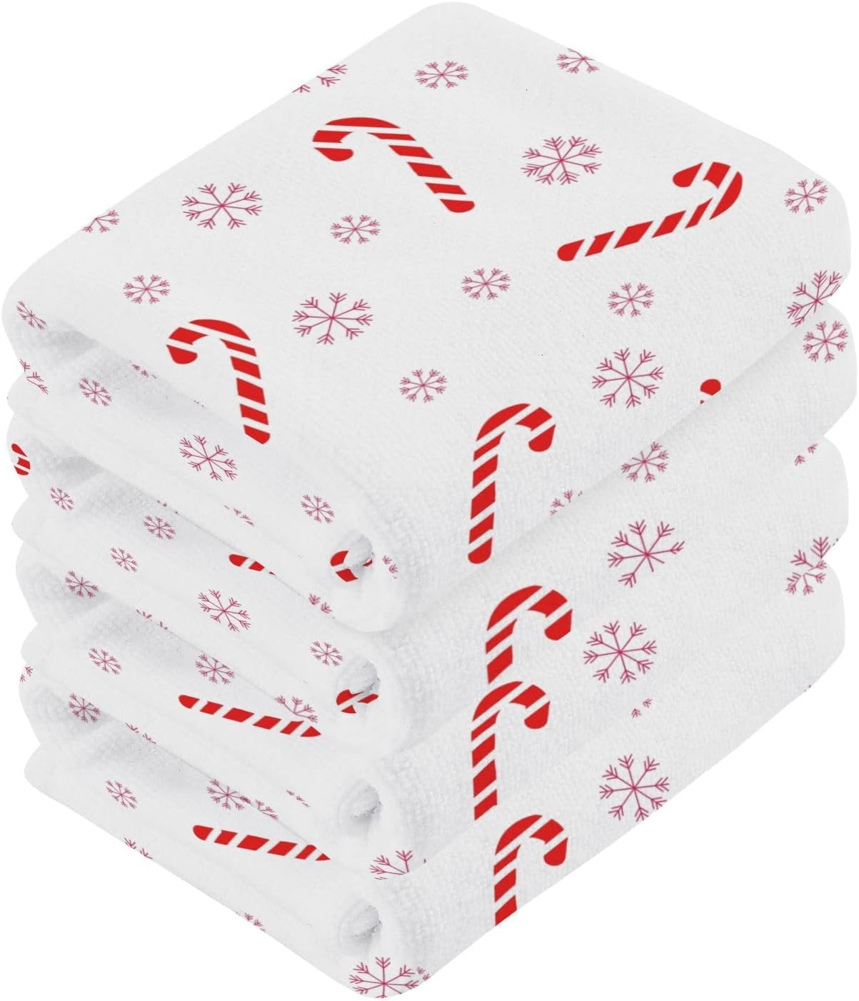 Stylish Christmas Candy Washcloth Set