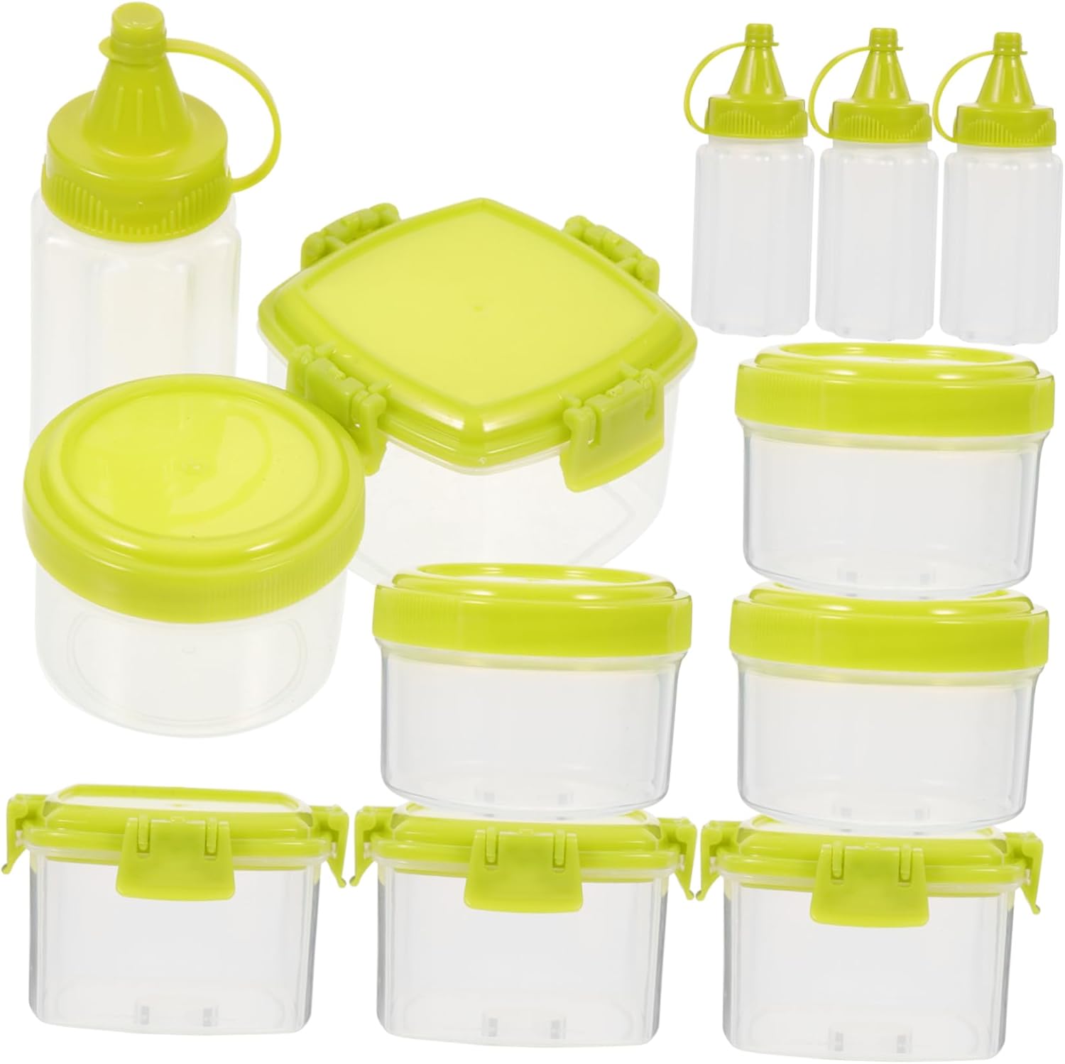 12-Piece Square squeezing Condiment Set for Everywhere