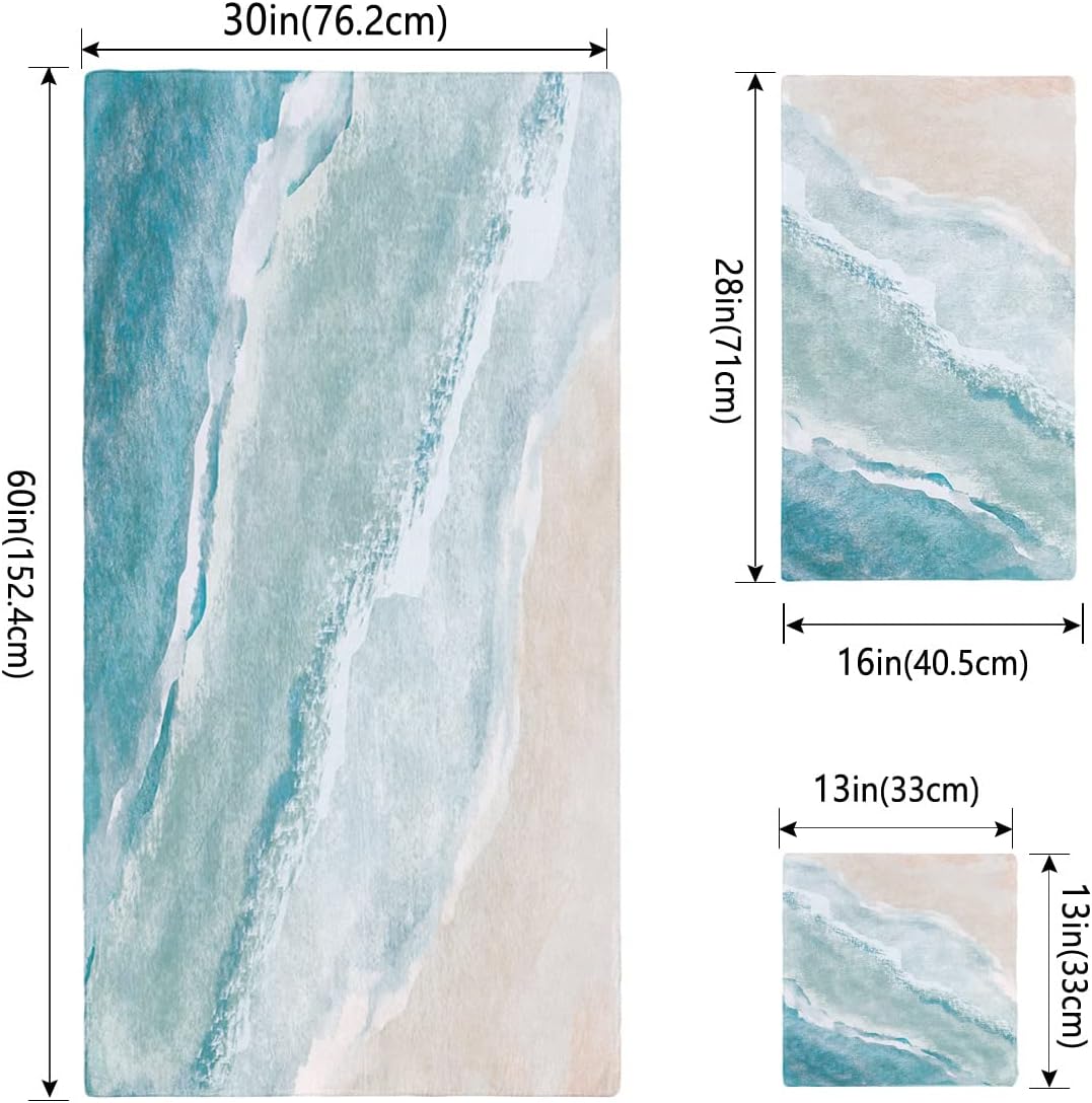 Seven Roses Microfiber Bath Towels Set - Nautical Soft for Beach Kitchen
