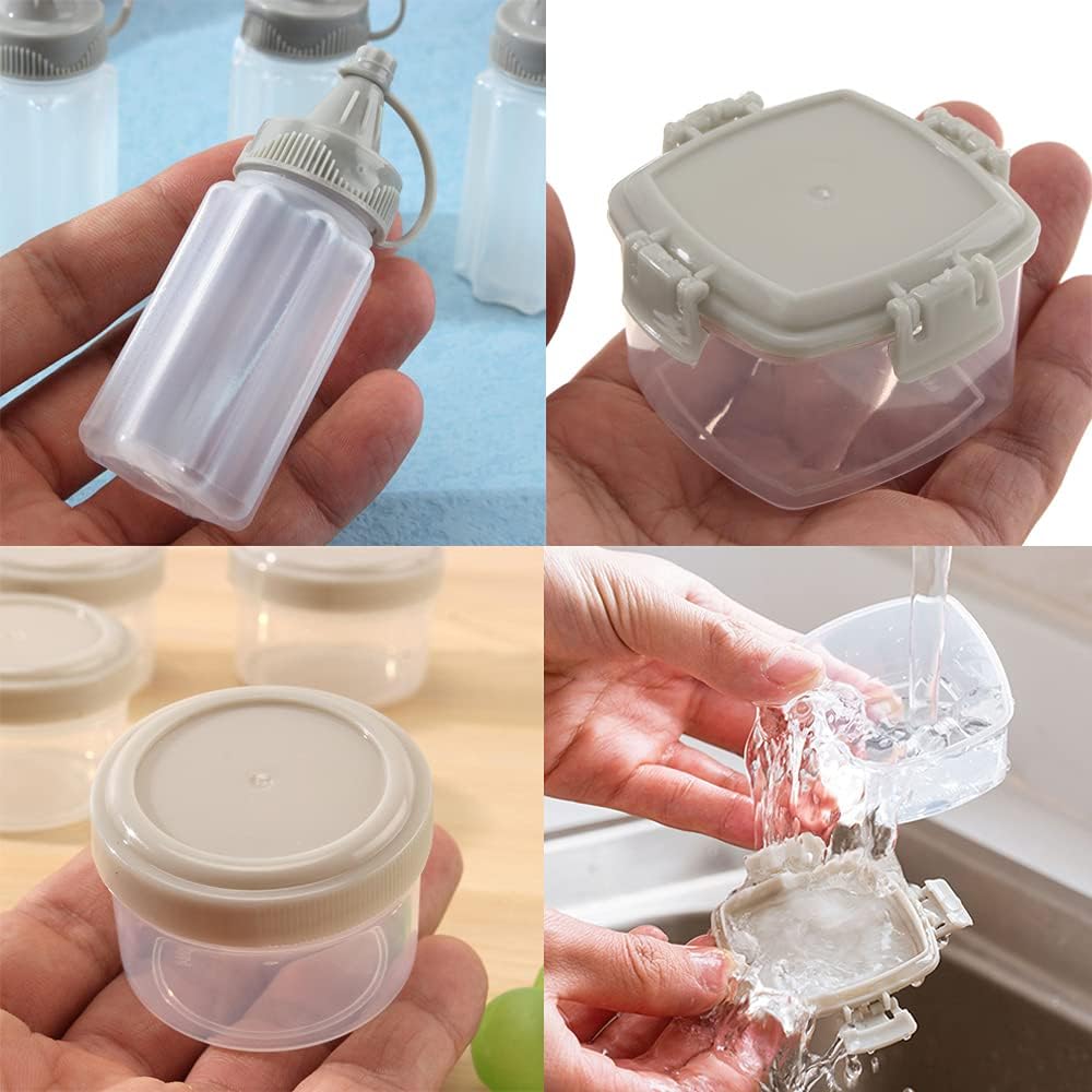 Convenience 8 Mini Squeeze Condiment Bottles for Every Day