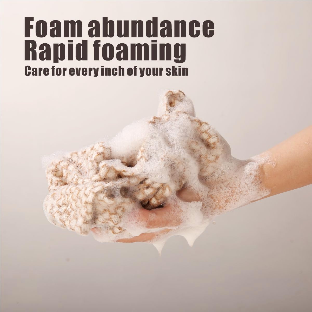 Eco-Friendly Jute Back Body Exfoliating Washcloth Towel for Men Women