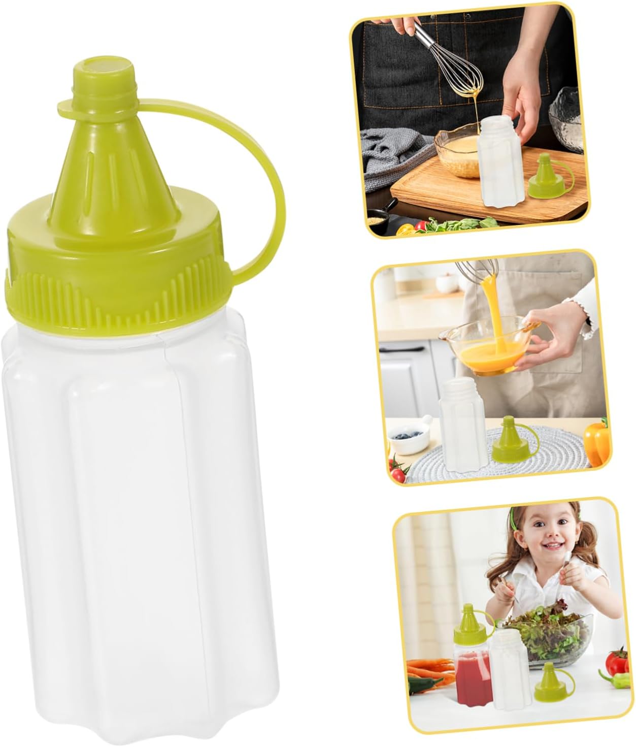 4-Pack Mini Squeeze Condiment Bottles for Outdoor KitchenUse