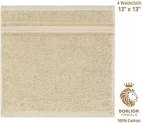 Dorlion 4-Piece Soft Cotton Washcloth Set