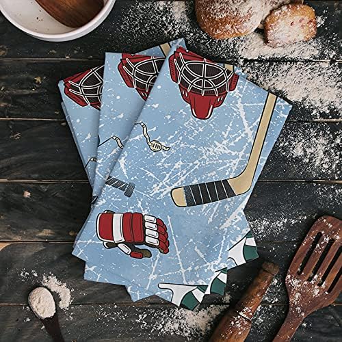 2Pack Microfiber Kitchen Towels with Sport Hockey Pattern