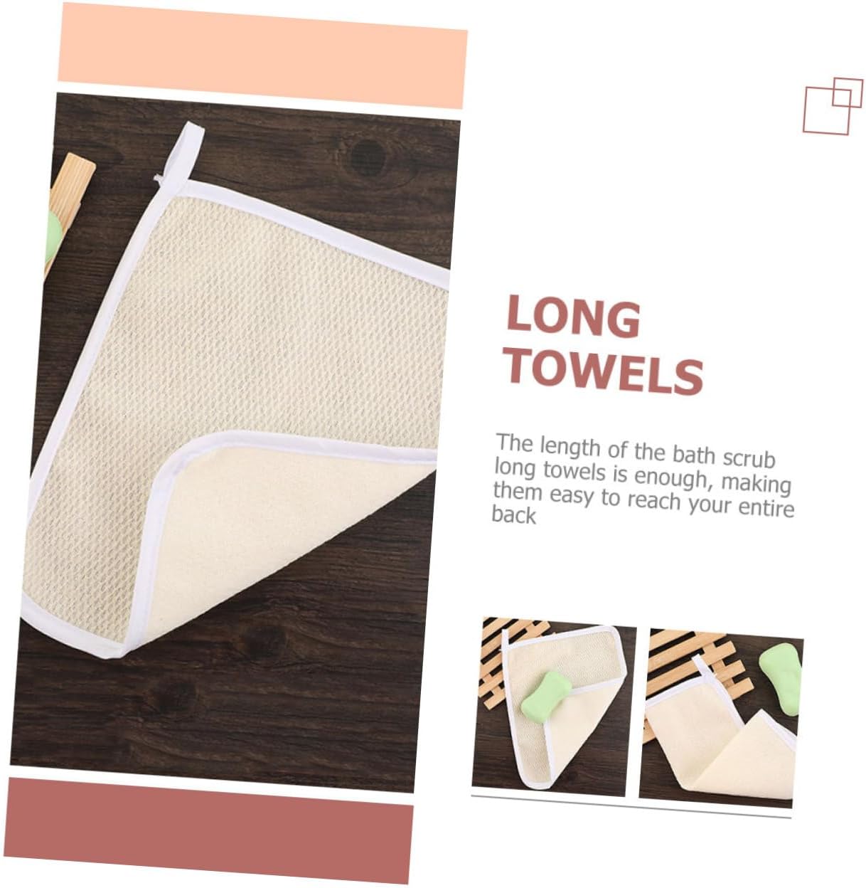 4-Piece Exfoliating Body Scrubbing Towels for Deep Skin Care