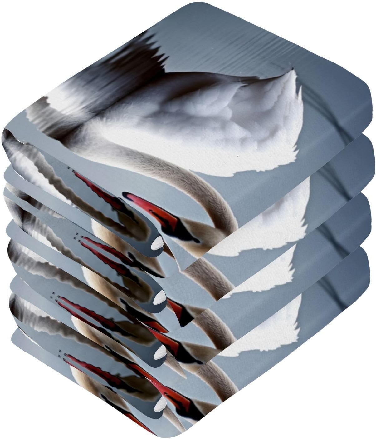 Kigai White Swan Face Towels Soft Absorbent Premium Quality