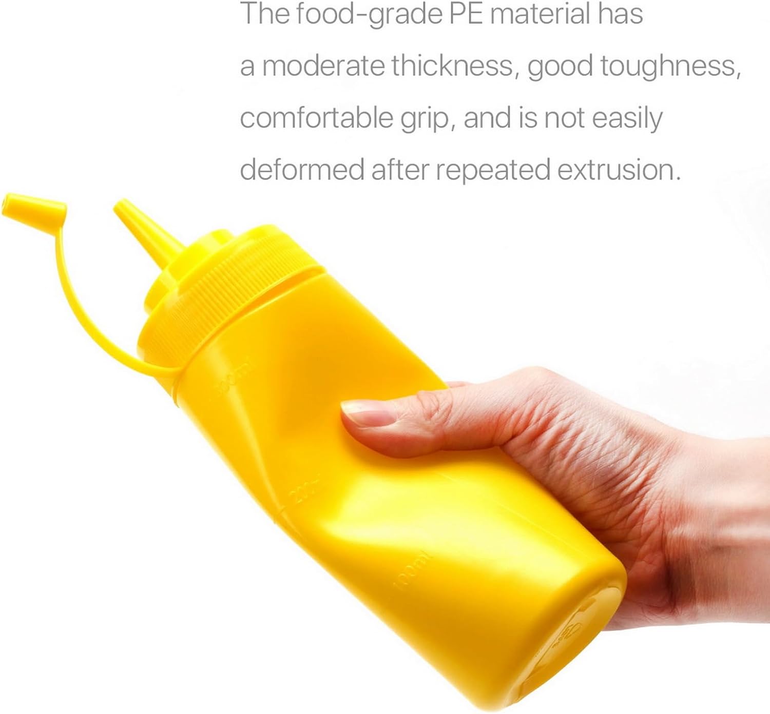 3-PIECE REusable SQUEEZE BOTTLES LEAK-PROOF MEASURING CAPS FOOD-GRADE KITCHEN ESSENTIALS