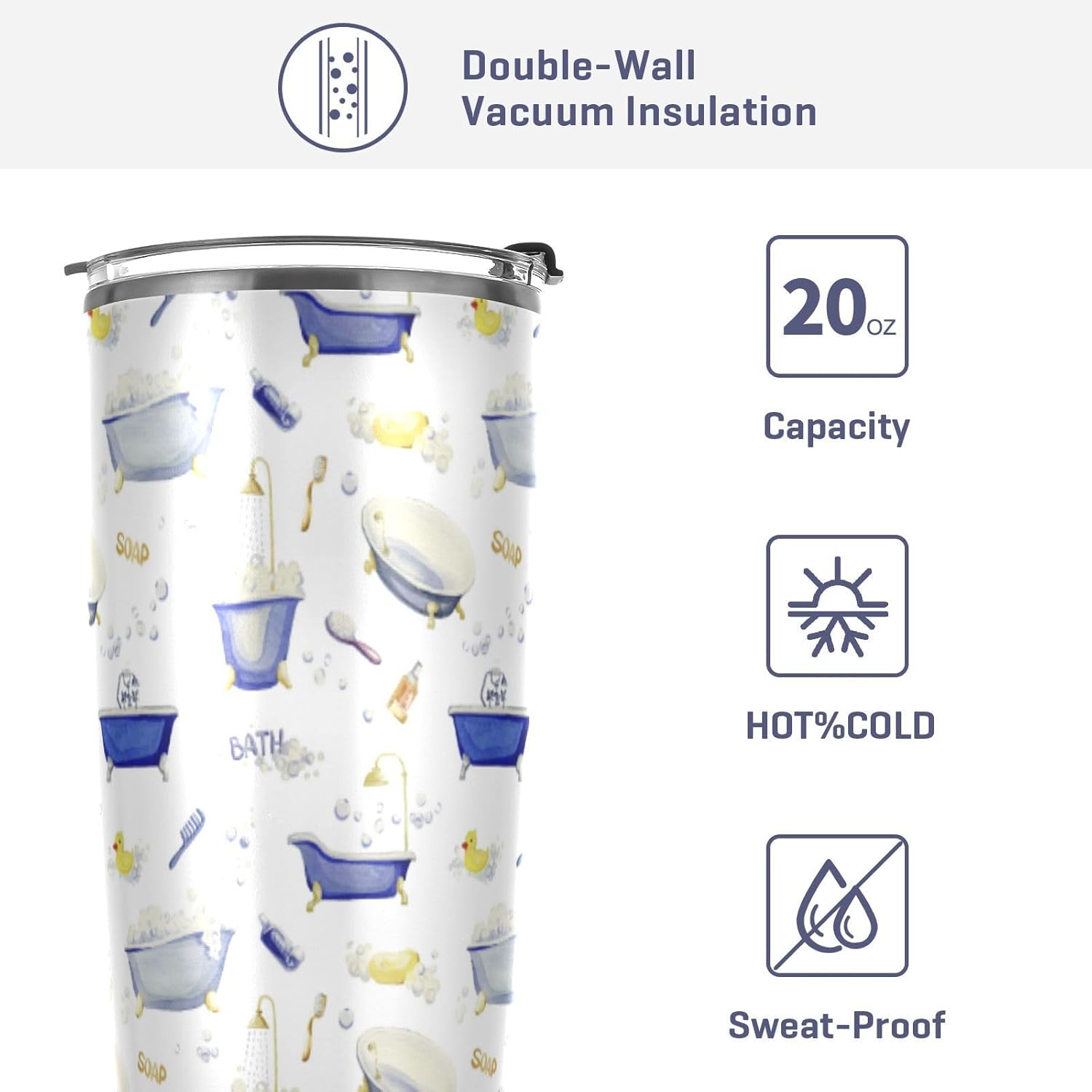 Stainless Steel Vacuum Insulated 12oz Tumbler for Travel Storage