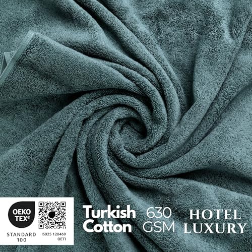 Luxury Cotton Washcloths 13x13 Soft Quick-Dry Turkish Cotton Towels Meadow Green