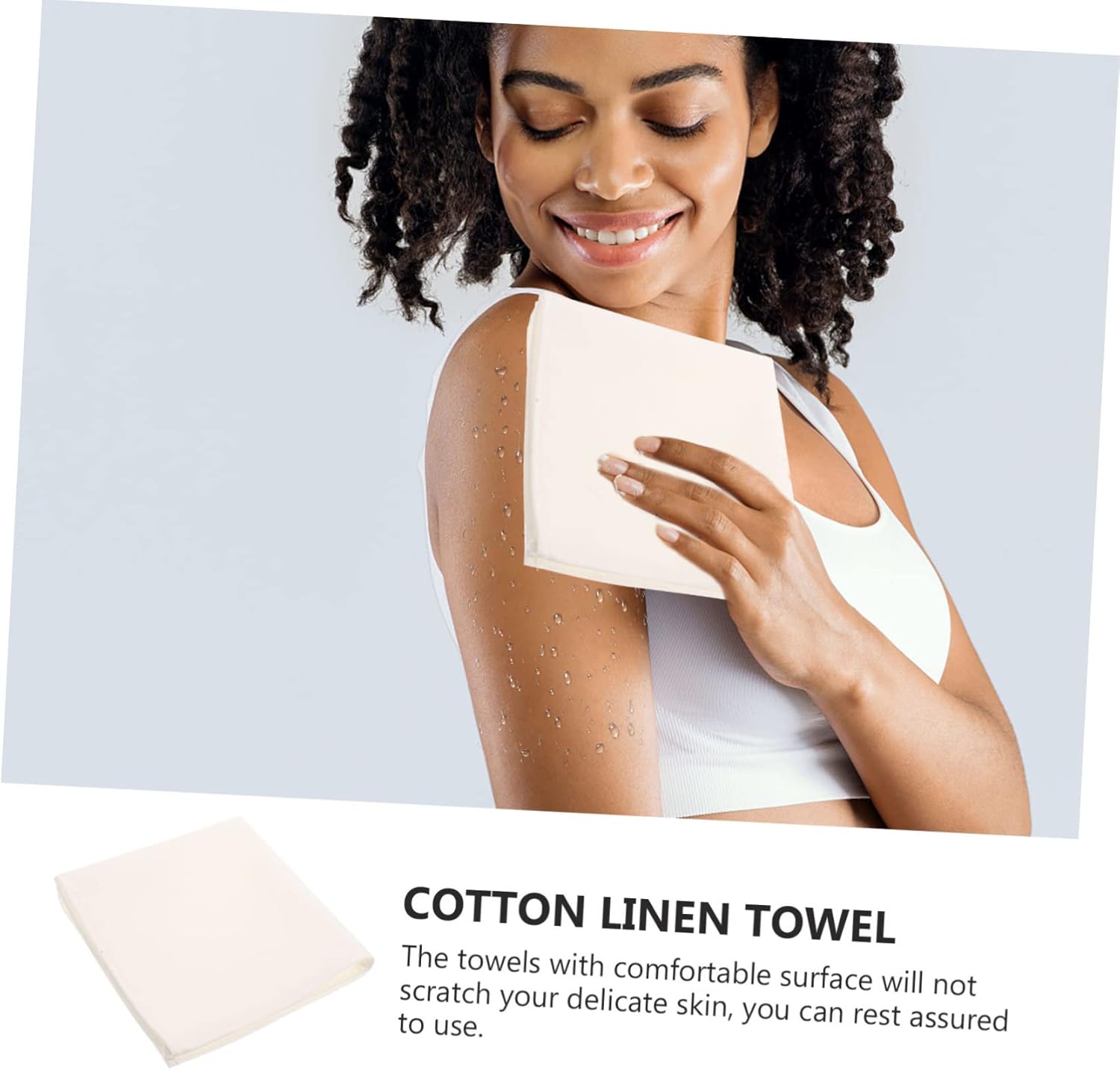 UTHCLO 2-Piece Linen Washcloth Set for Bathroom Use - Soft and Lightweight