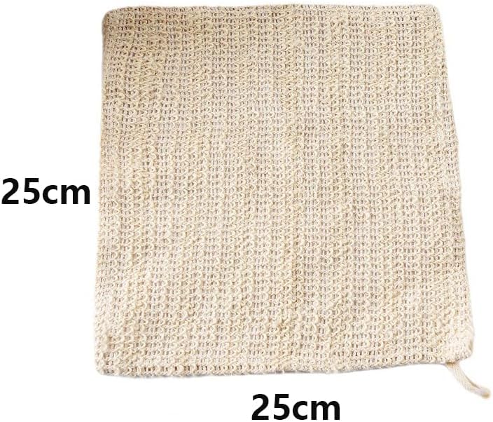 HiKin 2-Piece cotton linen body exfoliating scrub towel