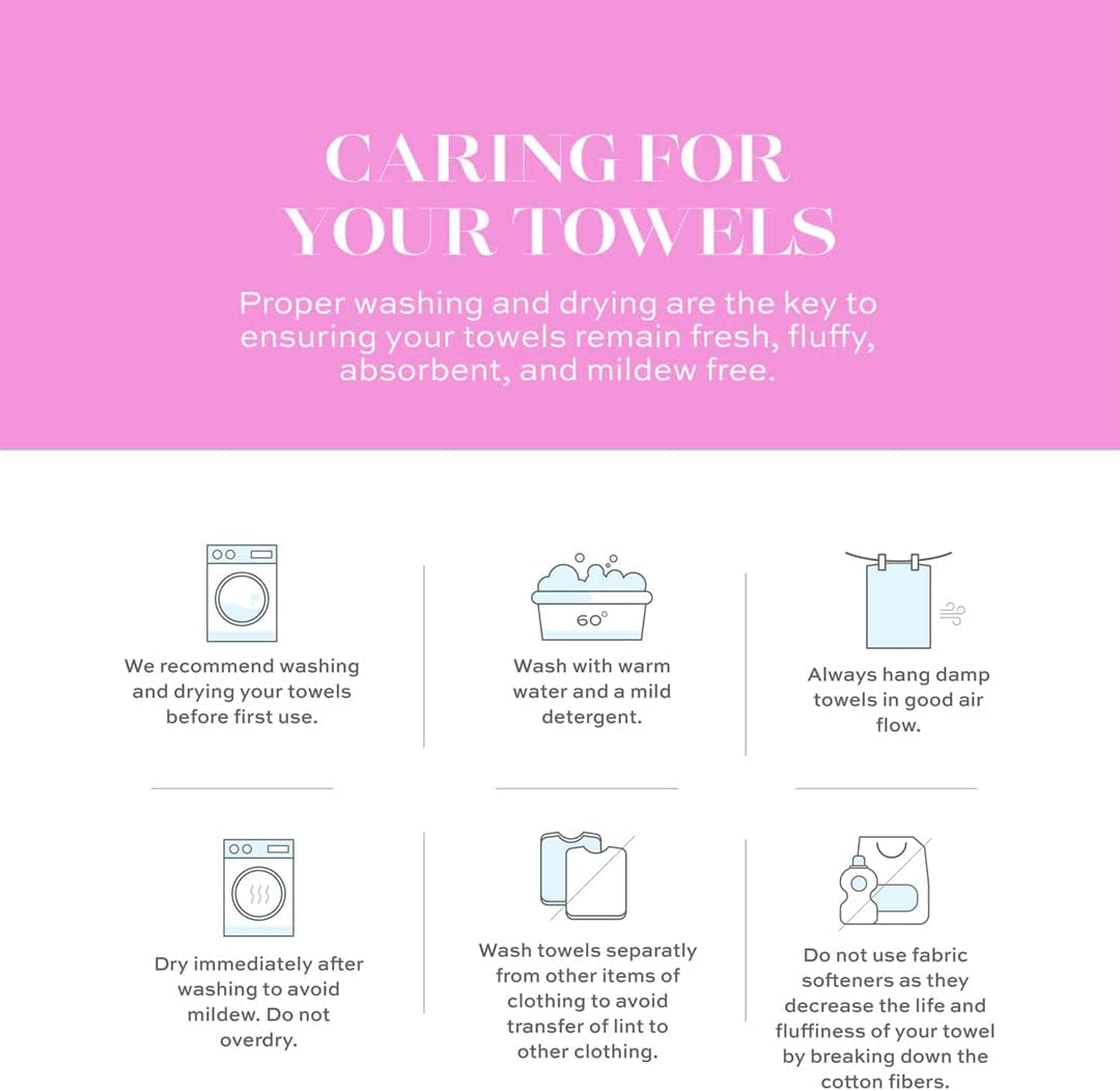 Luxury Cotton Towels for Easy Care Multi-Functional Egyptian Cotton Towel Set