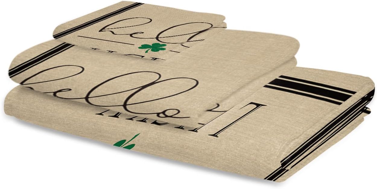 Anzona St Patricks Day 3 Piece Bath Towel Set