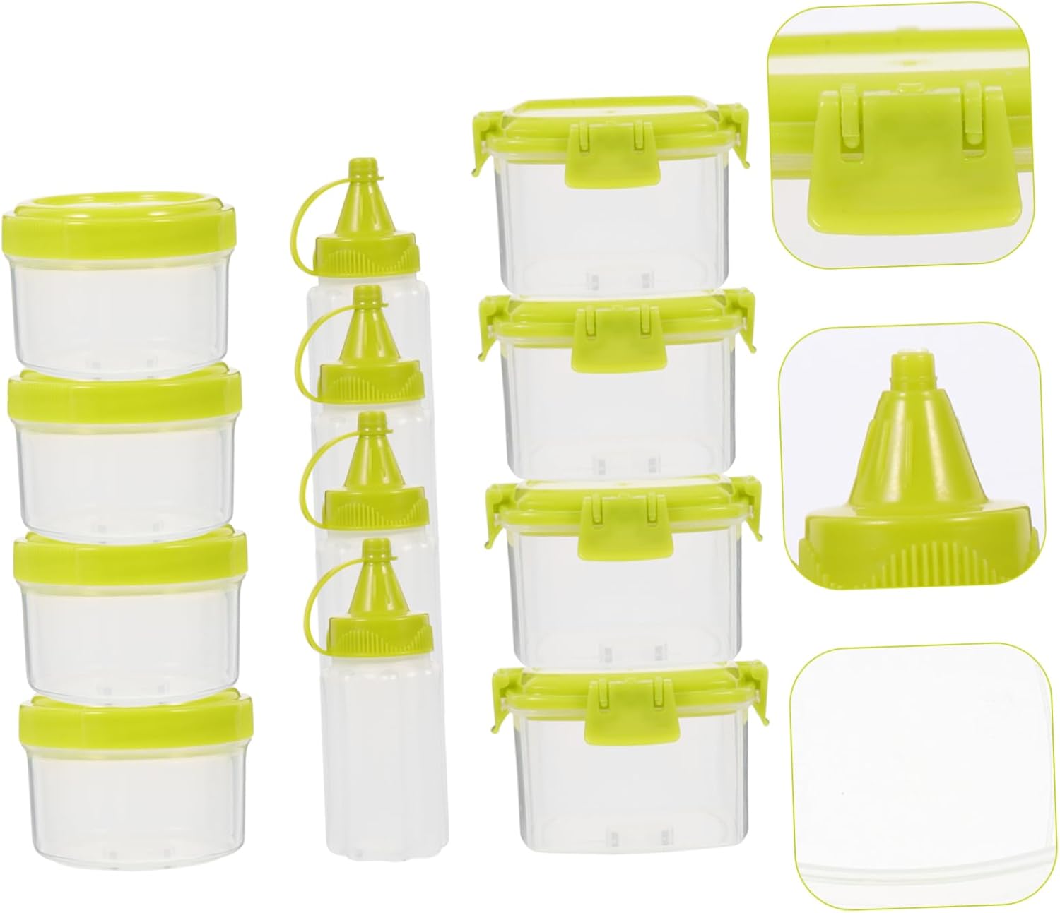 Zerodeko 12pcs Mustard Ketchup Squeeze Bottles Set