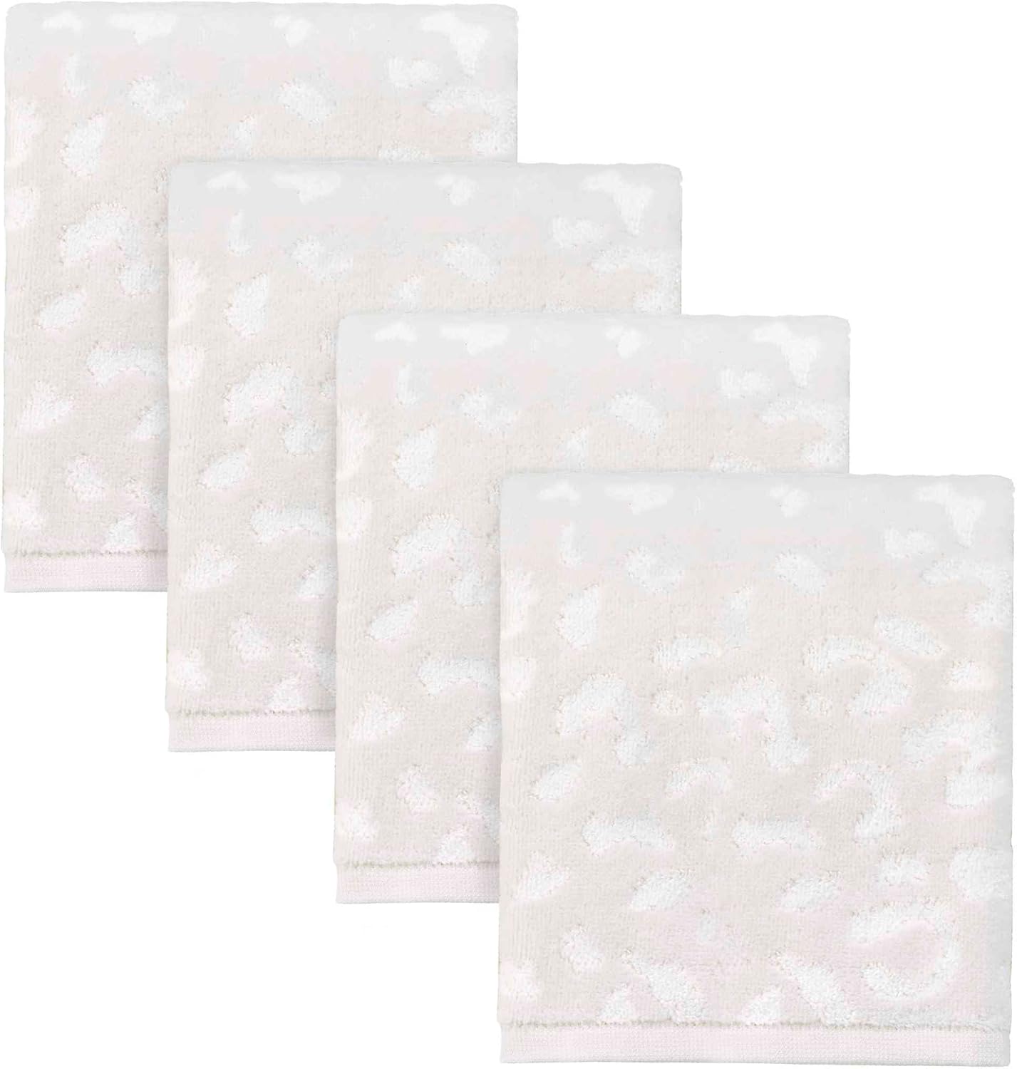 Nicole Miller Soft Cotton Washcloths Set of 4 Animal Print