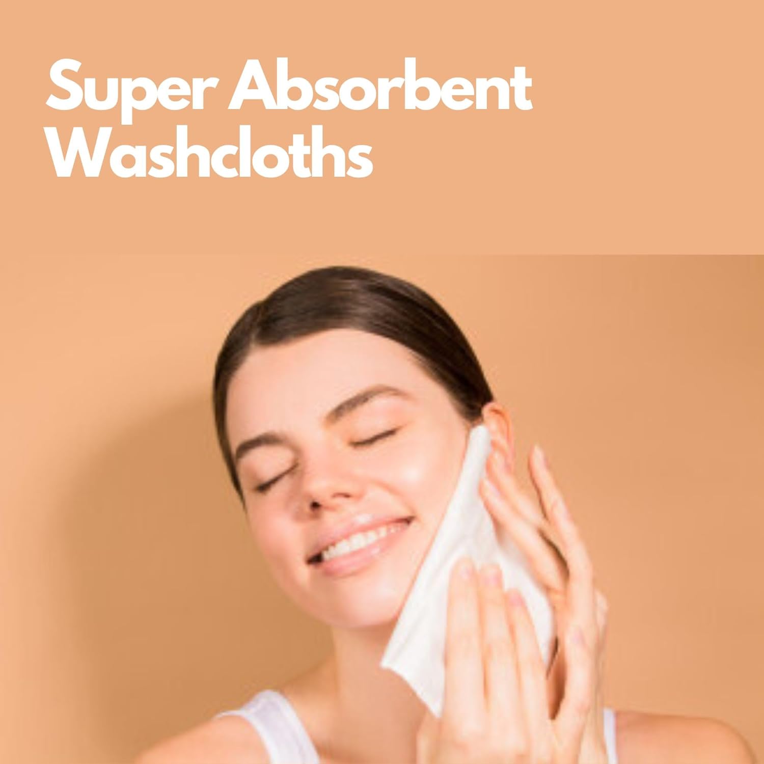 12 Pack White Cotton Washcloths 100 Ring Spun