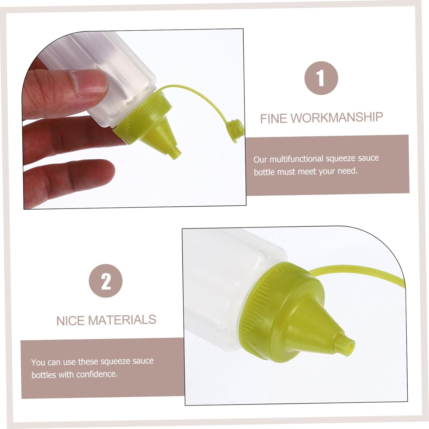 Sleek Squeeze Sauce Bottles for Kitchen Condiments