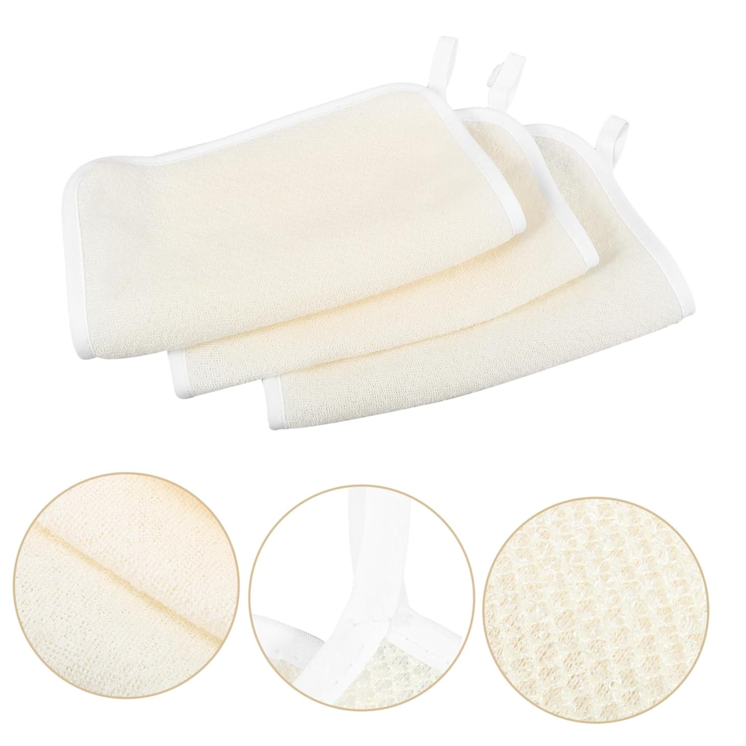 Hemoton Exfoliating Washcloth Set Japanese Style Face Body Scrub