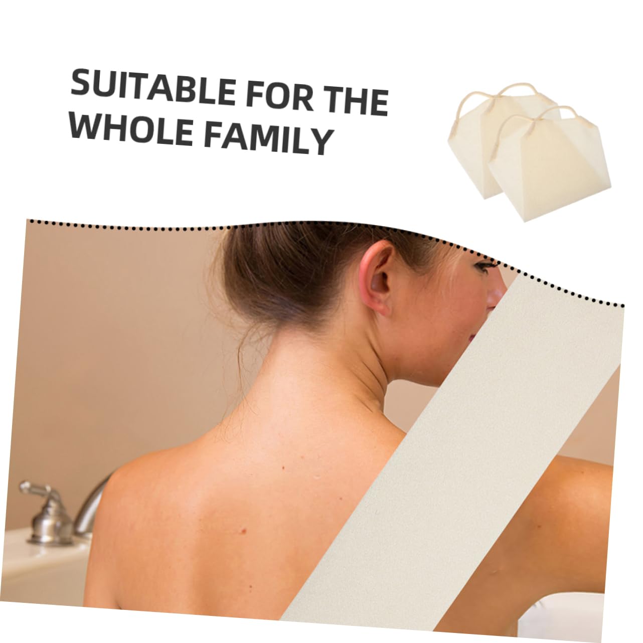 Solos Cleared Long-Strap Body Washcloth for Women