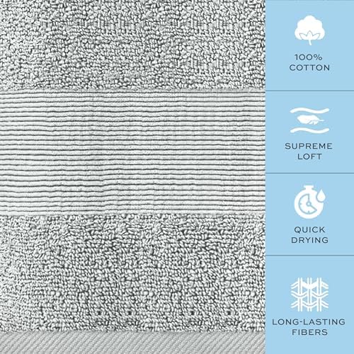 White Classic Resort 12x12 Luxury Cotton Washcloths