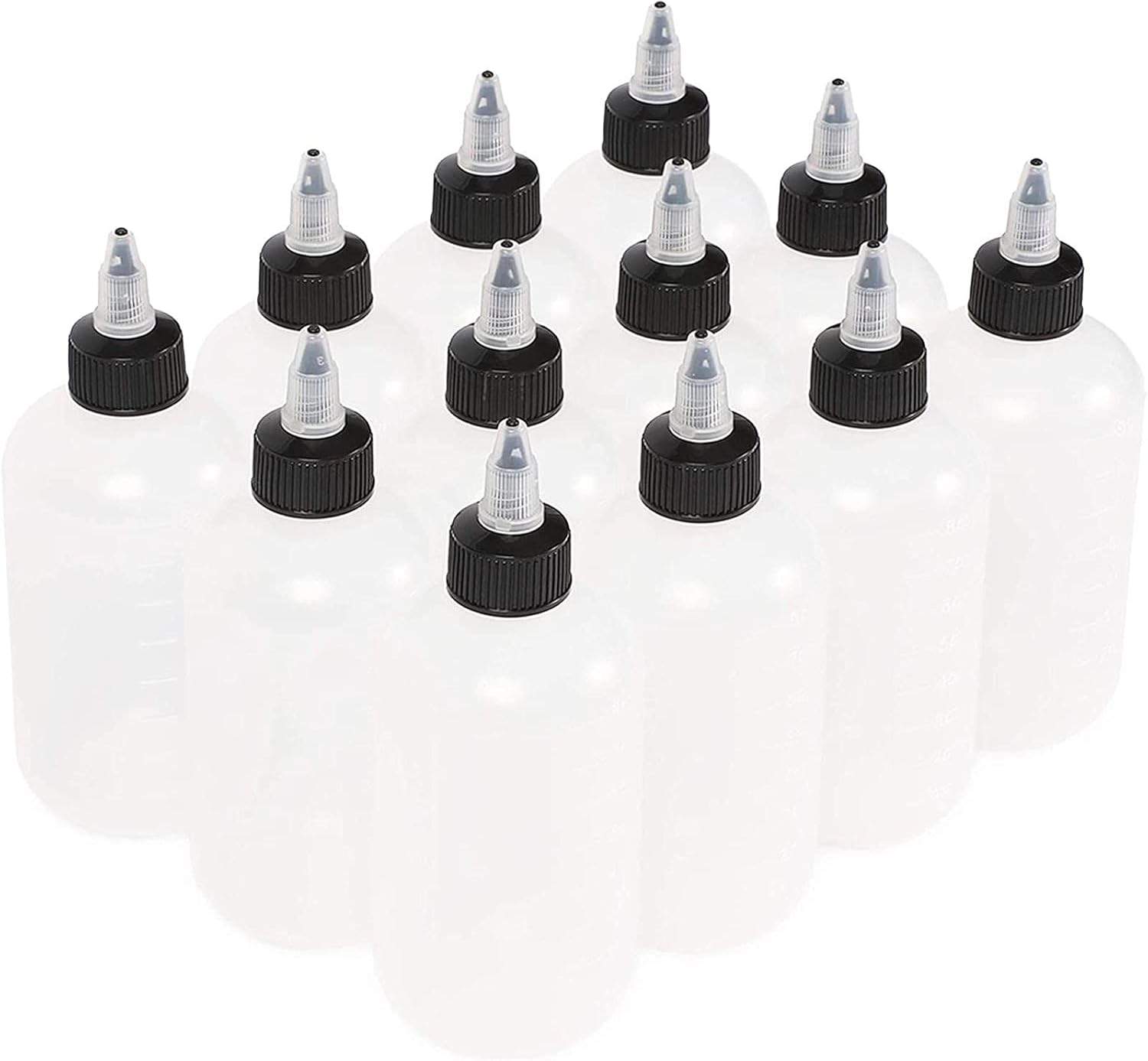 Juvale Boston Round Squeeze Bottles - 8 oz Pack of 12