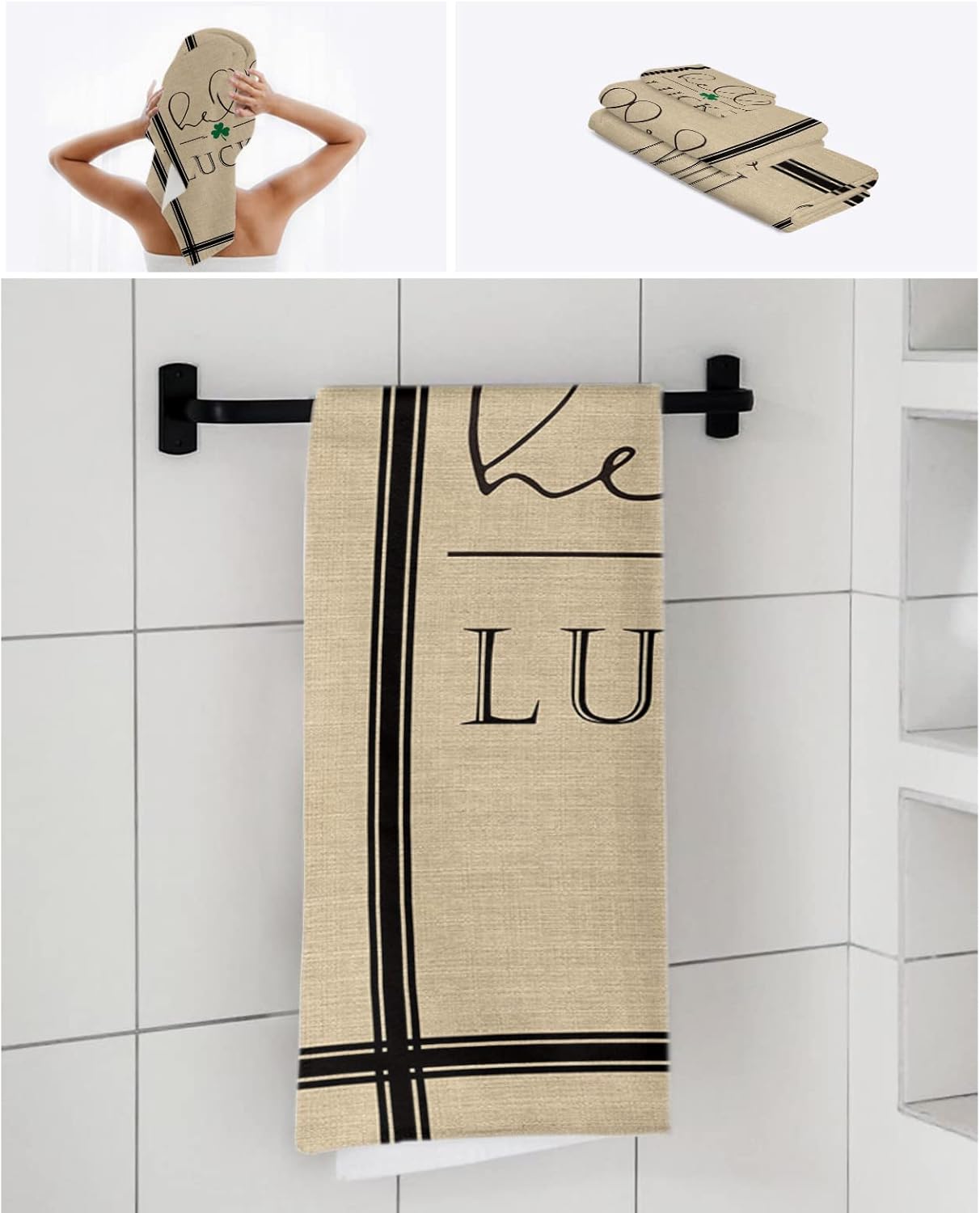 Anzona St Patricks Day 3 Piece Bath Towel Set