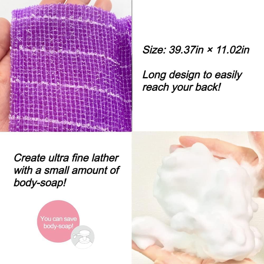SAZANKA Awayuki Shower Towel Body Wash Washcloth Pink