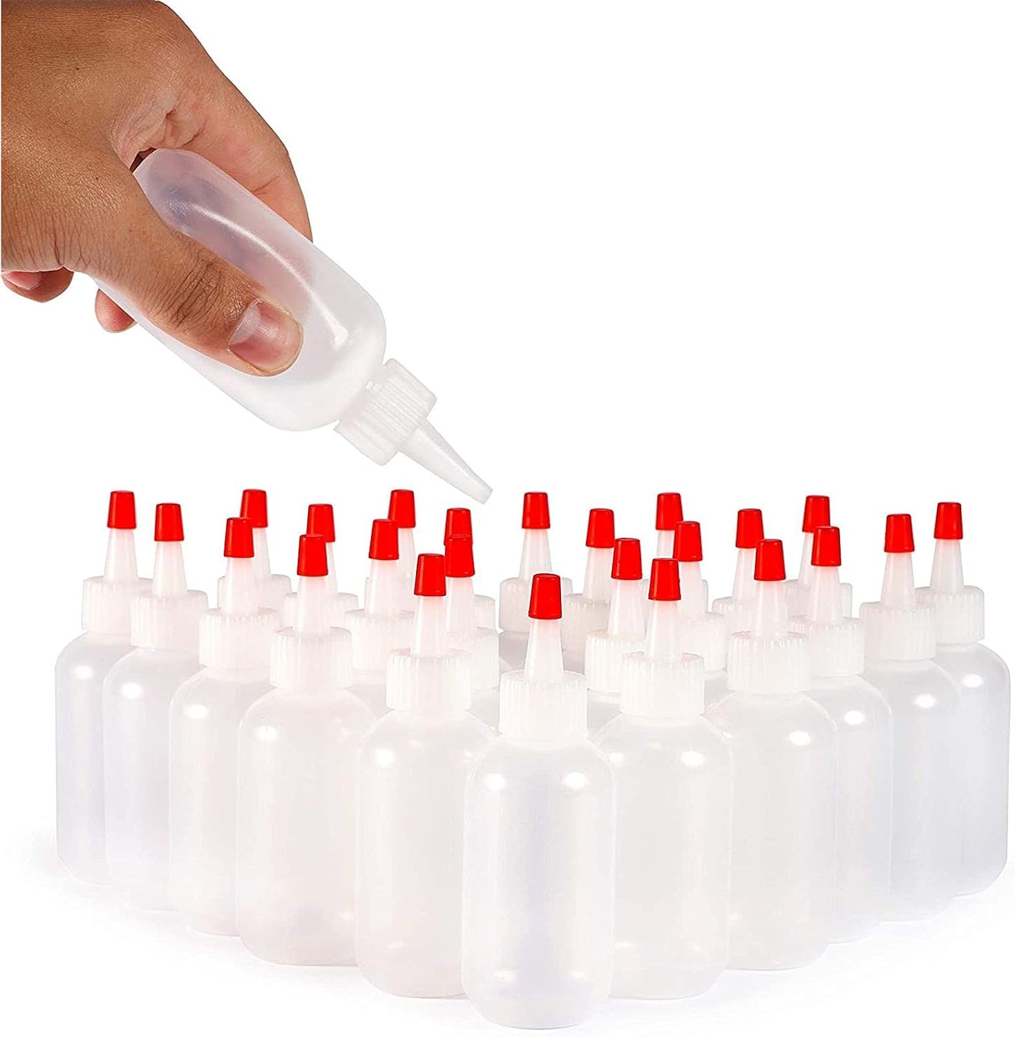 Juvale Boston Round Squeeze Bottles