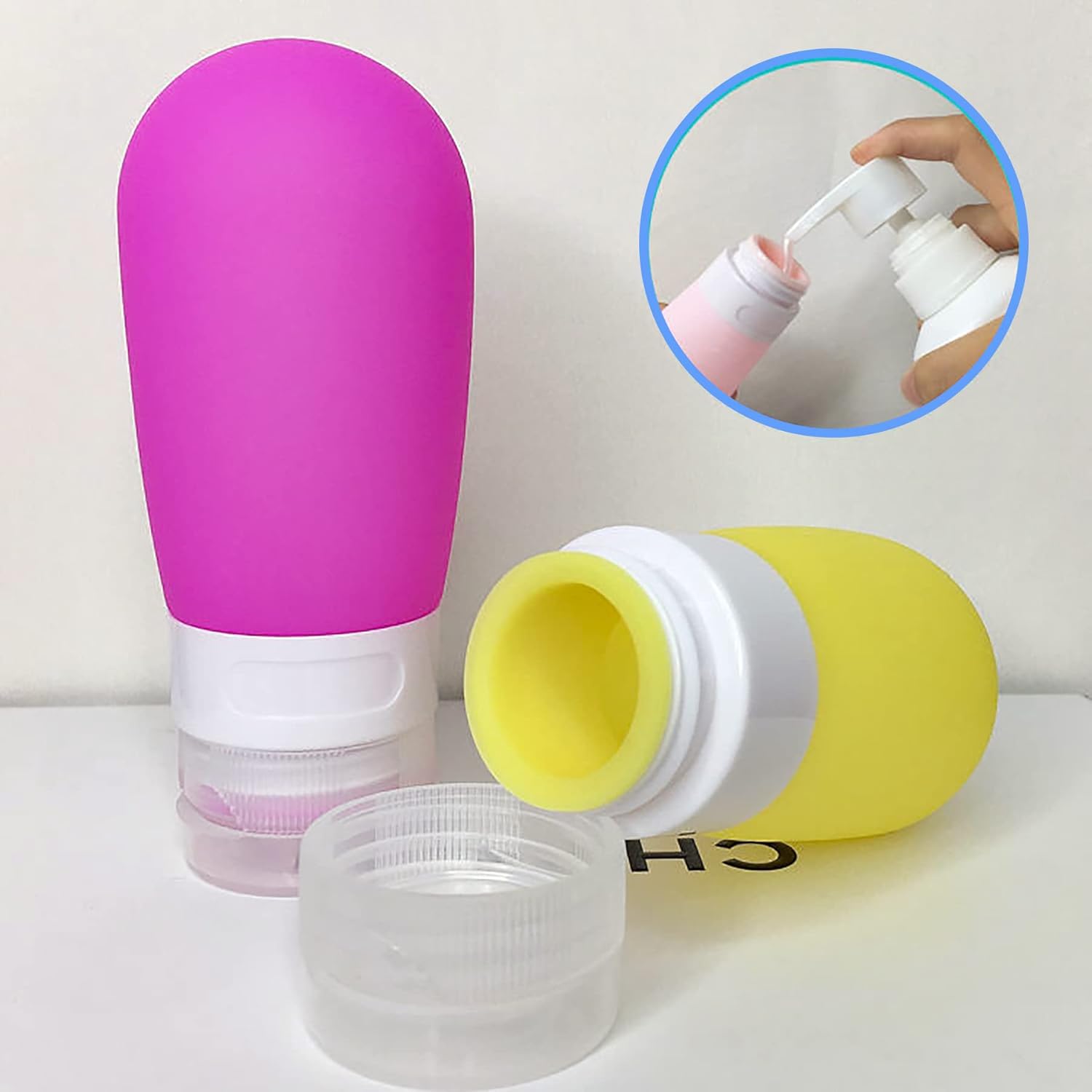 4-Pack Squeeze Salad Dressing Bottles with Leak-Proof Design