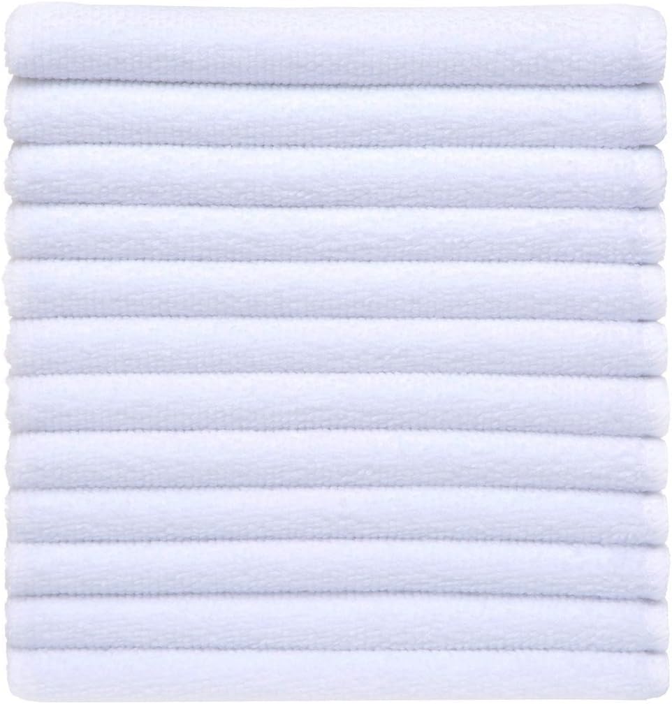 EOM Basic White 12x12 Washcloths