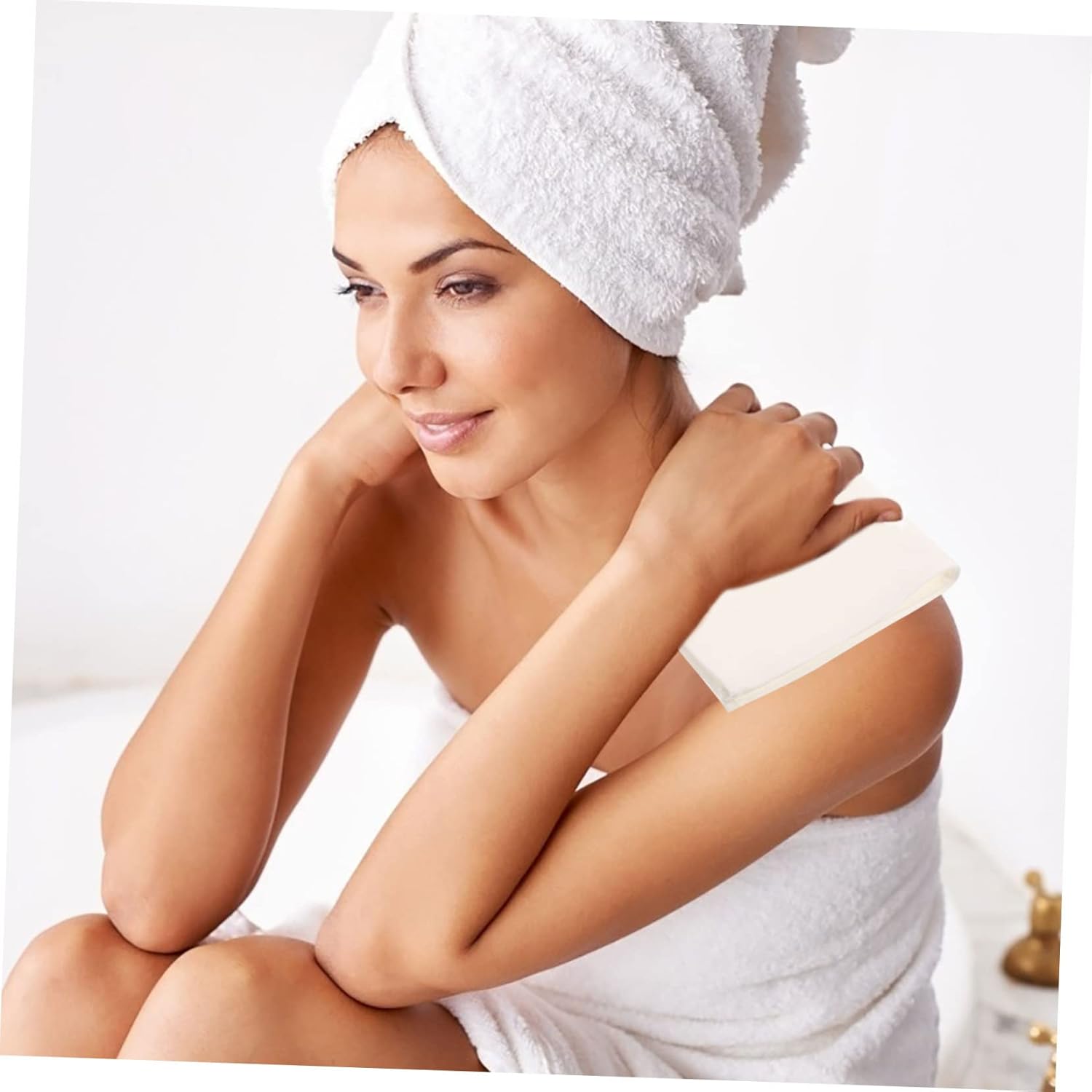 UTHCLO 2-Piece Linen Washcloth Set for Bathroom Use - Soft and Lightweight