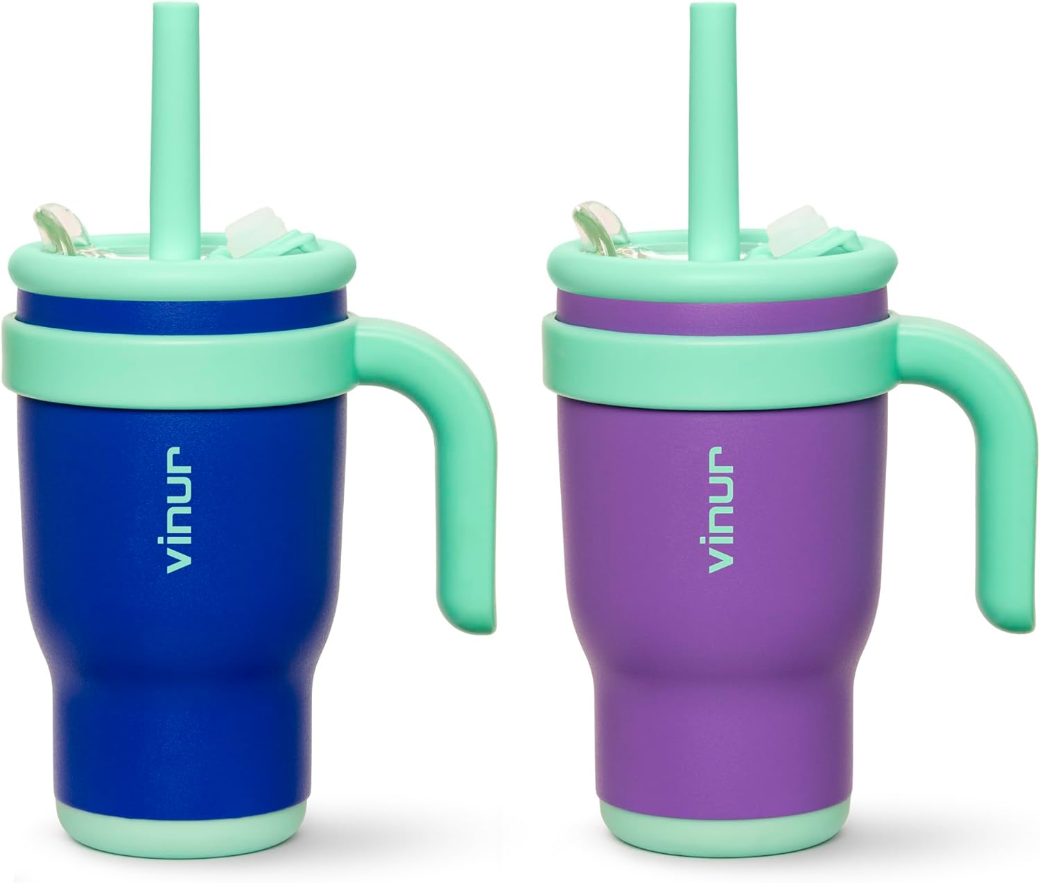Sturdy Leak-Proof Tumbler for Kids 14 oz Navy Purple
