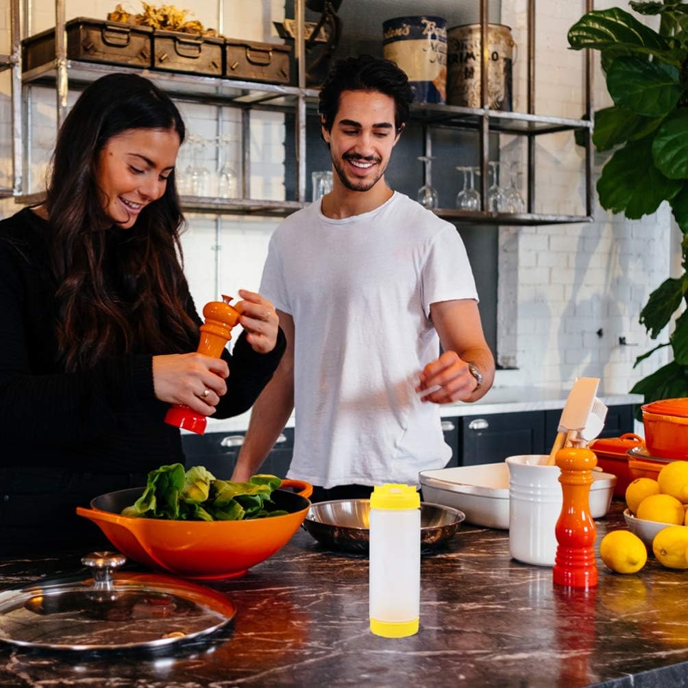 Two-Headed Squeeze Bottle with Endless Storage for Kitchen
