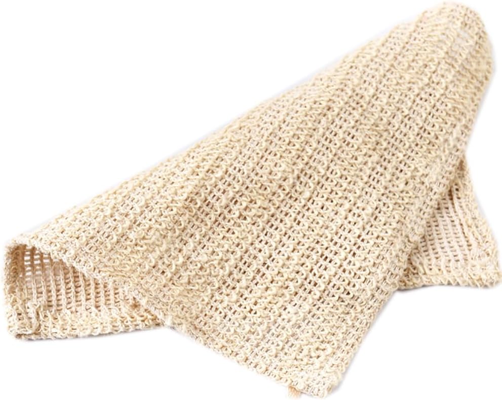 HiKin 2-Piece cotton linen body exfoliating scrub towel
