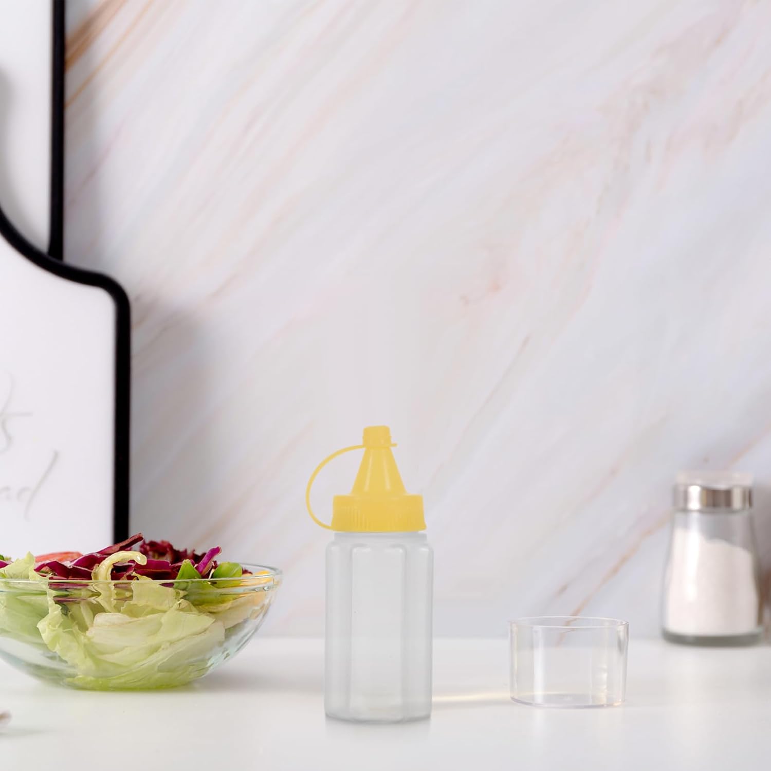 16 Pcs Mini Squeeze Bottle Set for Mustard and Salad Dressing