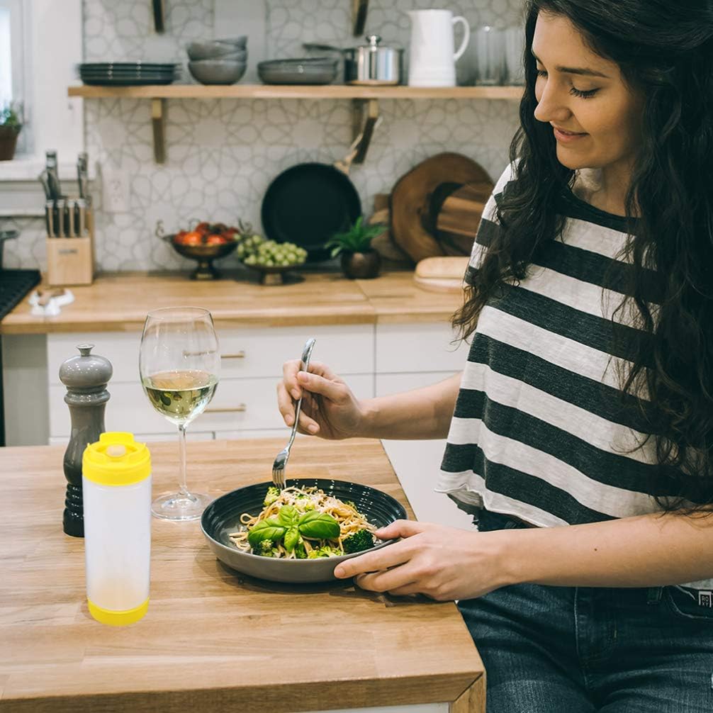 Two-Headed Squeeze Bottle with Endless Storage for Kitchen
