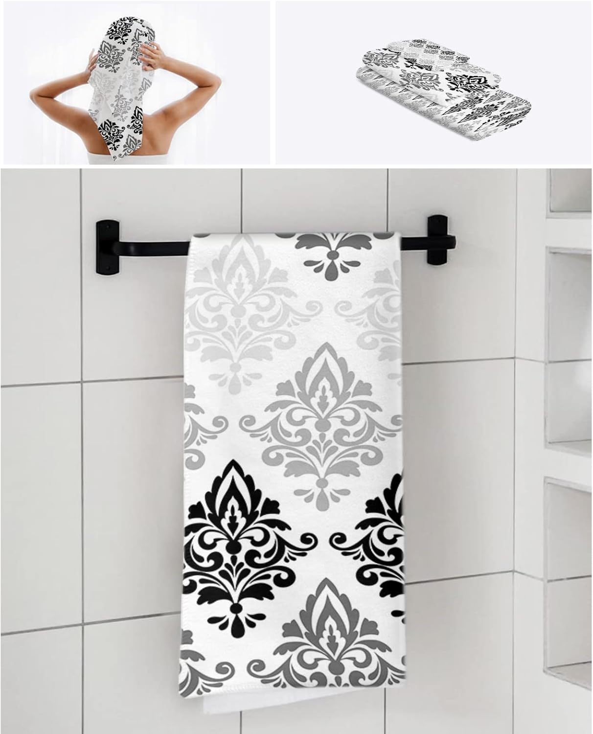 Premium Moroccan Paisley Bath Towels Set
