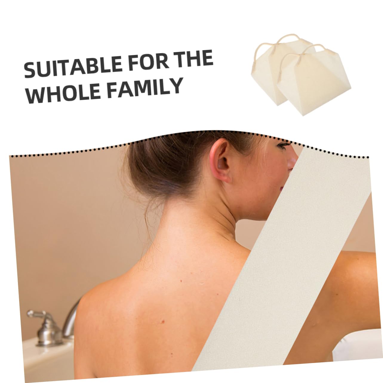 2 Pack Stretchy Shower Body Exfoliator Scrubber Towel for Deep Clean