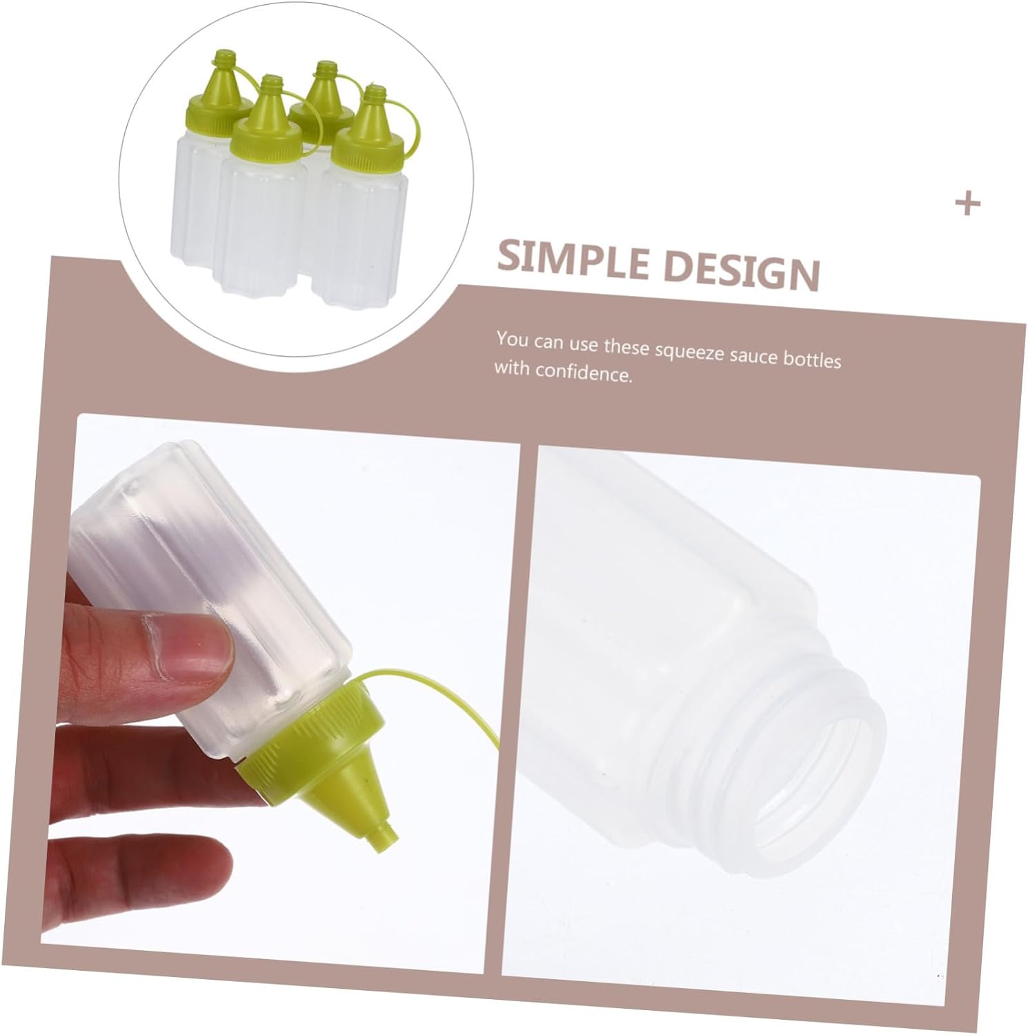 4-Piece Squeeze Bottle Set Build Your Perfect Ketchup Mustard and Dressing Dispensers