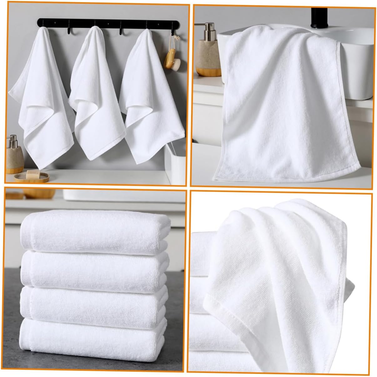 3-Piece Multi-Purpose Cotton Towels for Bathroom Gym