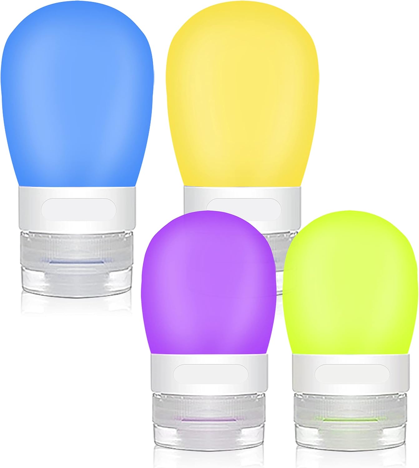 4-Pack Squeeze Salad Dressing Bottles with Leak-Proof Design