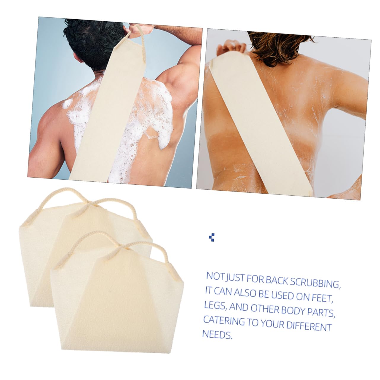 Solos Cleared Long-Strap Body Washcloth for Women