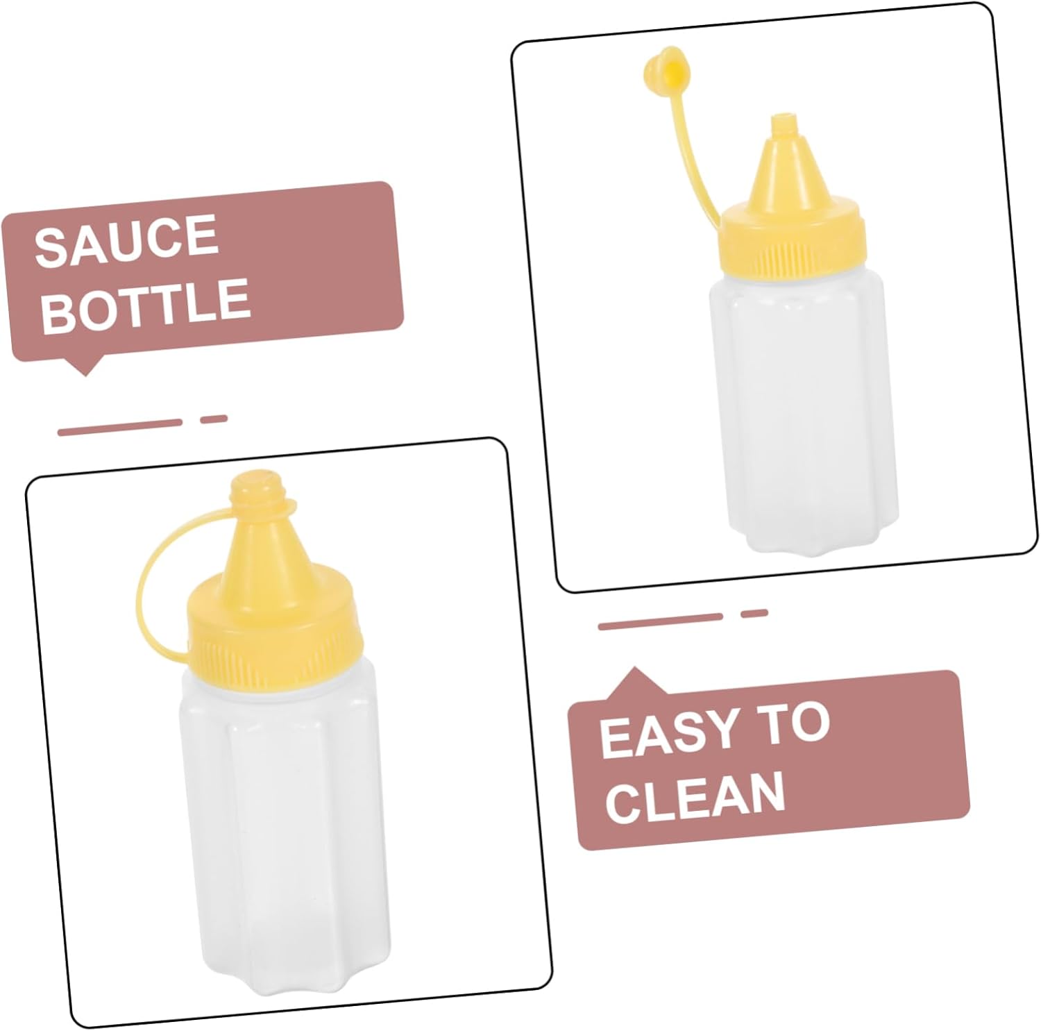 Mini Squeeze Bottle Set - 16 Pieces for Condiments More