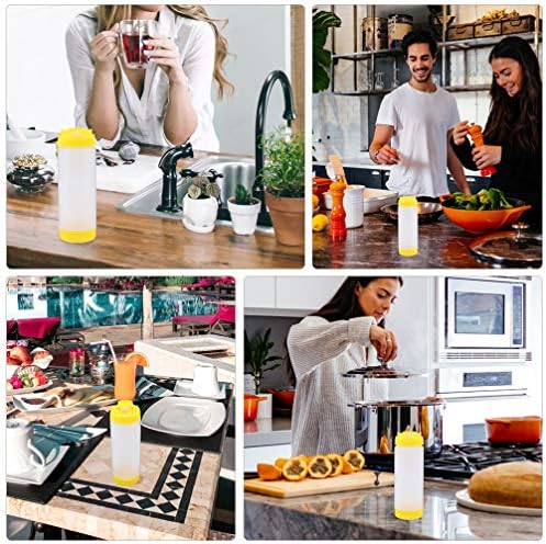 Two-Headed Squeeze Bottle with Endless Storage for Kitchen