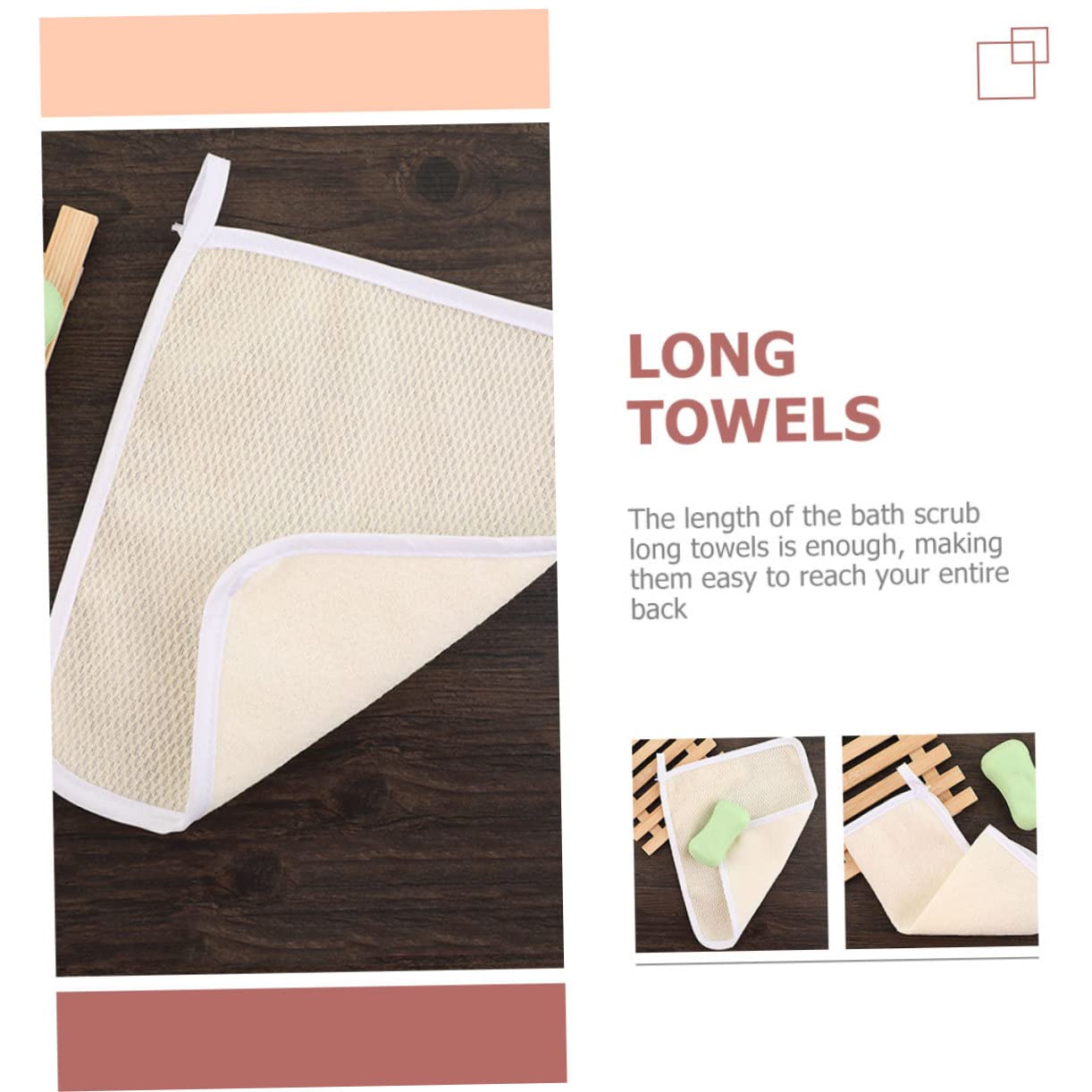 4-Piece Exfoliating Body Scrub Towels for Smooth Skin