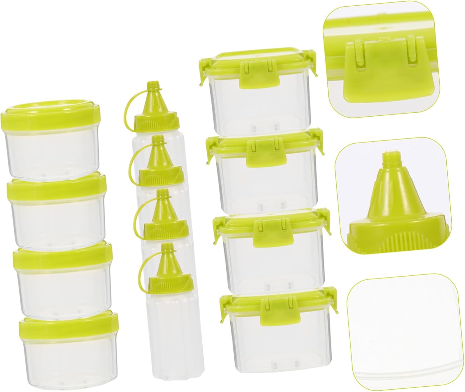 Homoyoyo 12-Piece Condiment Squeeze Bottles Set - Compact Durable