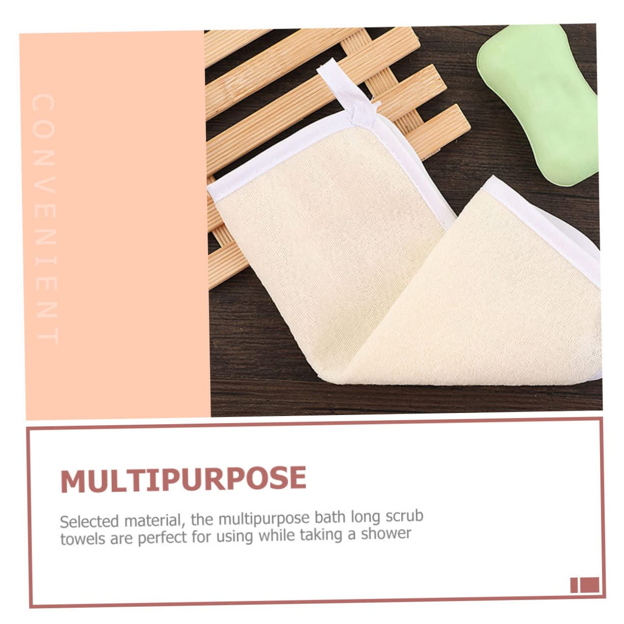 4-Piece Exfoliating Body Scrub Towels for Smooth Skin