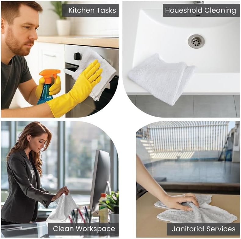 12x12 Wash Cloths Durable Soft Absorbent